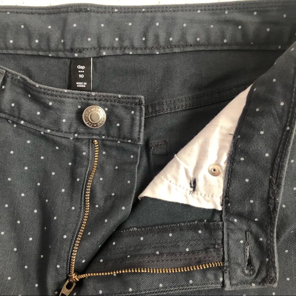 Gap 10 gray denim polka dot jean skirt EUC - Picture 8 of 8